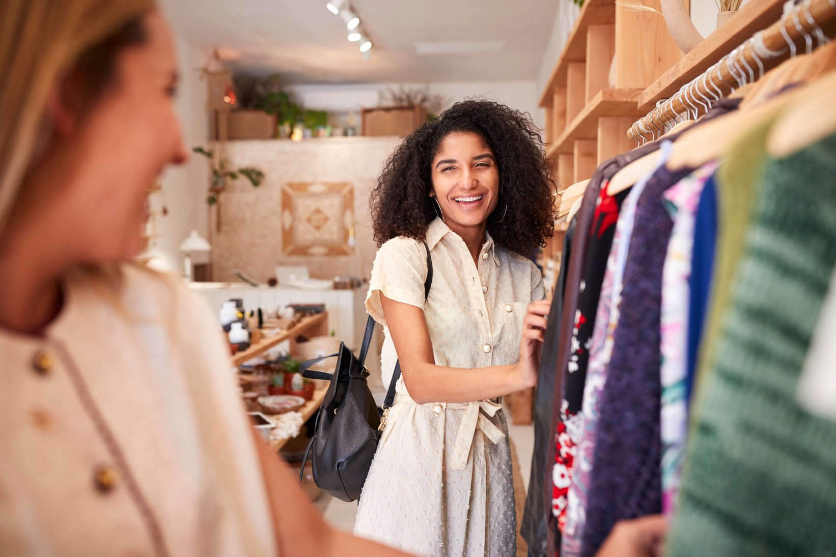 Women Shopping in Clothing Store